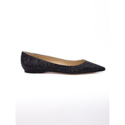 Ballerines Jimmy Choo Alina en tissu noir à grosses paillettes