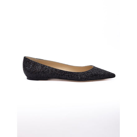 Ballerines Jimmy Choo Alina en tissu noir à grosses paillettes