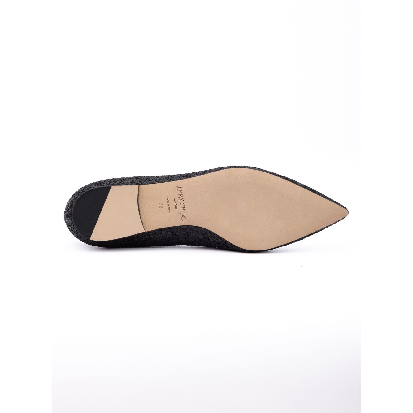 Ballerines Jimmy Choo Alina en tissu noir à grosses paillettes
