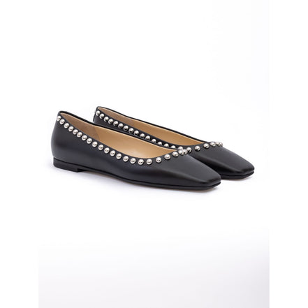 Ballerines Mirele en cuir noir cloutées Jimmy Choo