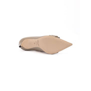 Jimmy Choo Taupe Grey Patent Leather Chery 85 Pumps