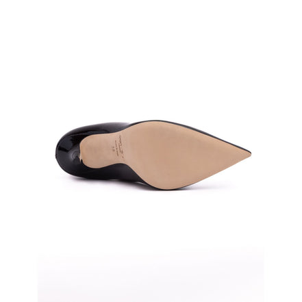 Escarpins Jimmy Choo Talura 100 en cuir verni noir, orné de diamants