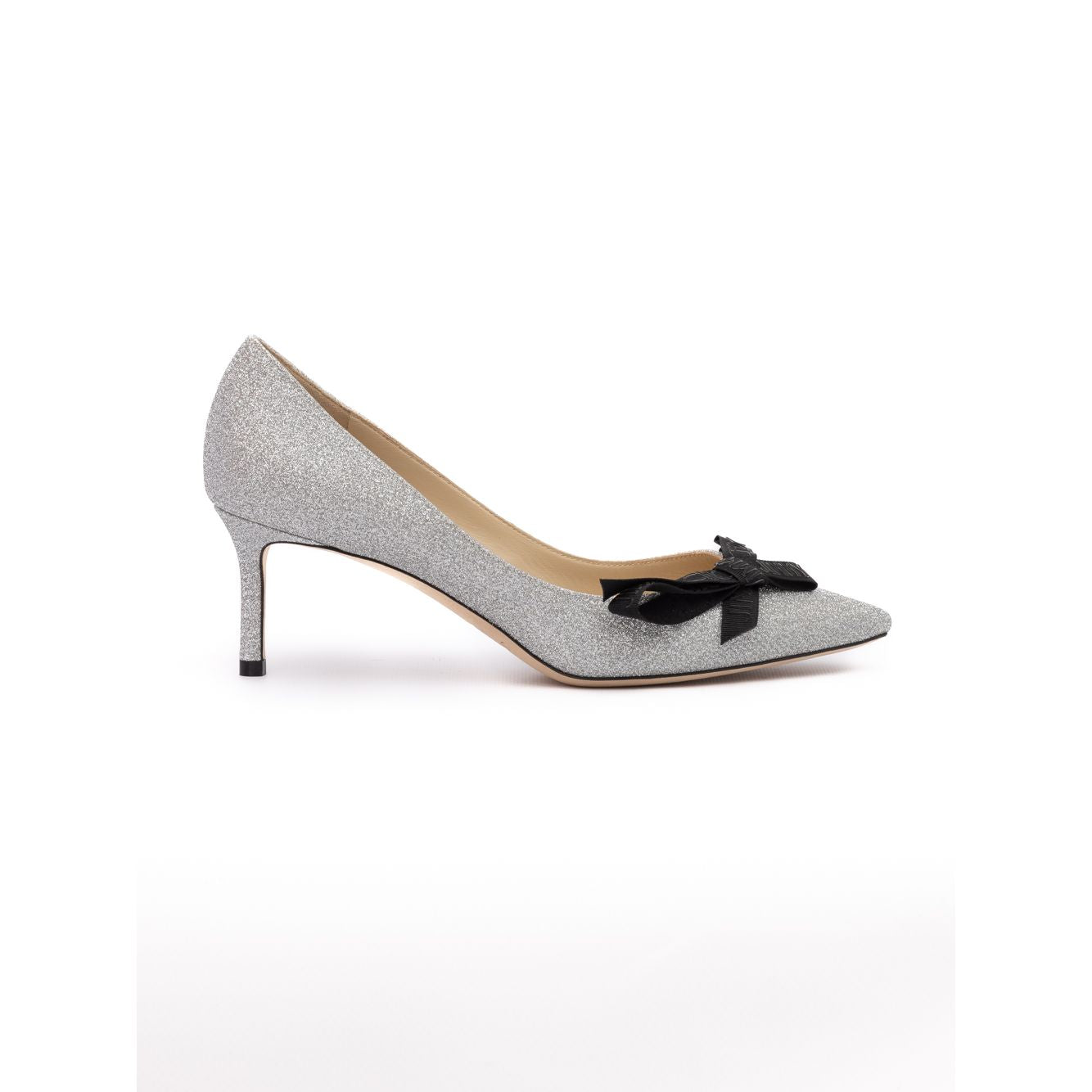 Escarpins Romy 60 Jimmy Choo en tissu à paillettes fines argentées