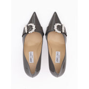 Jimmy Choo Storm Grey Patent Leather Chery 85 Pumps