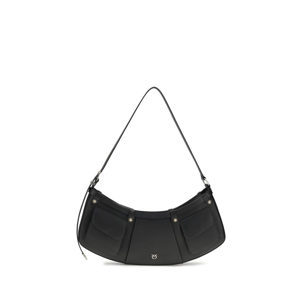 PINKO Black Pocket Body Large Shoulder Bag