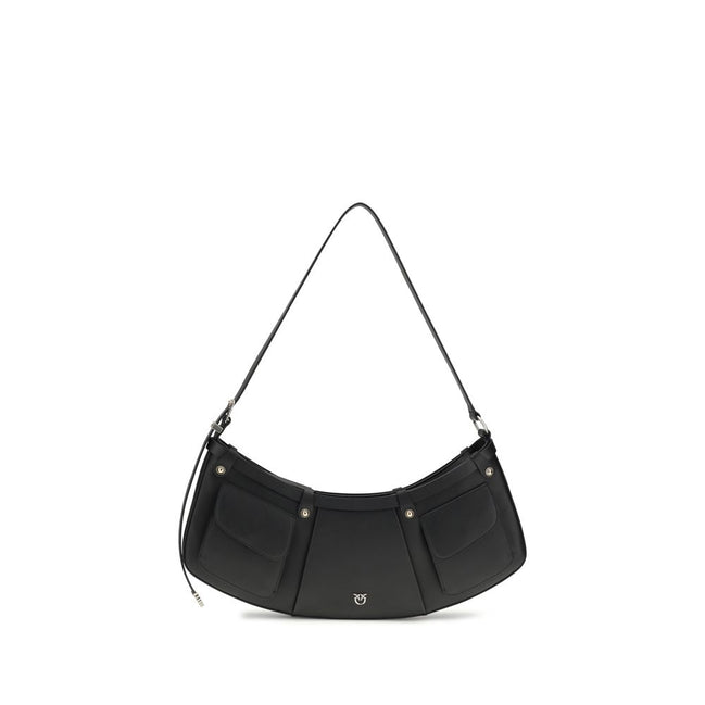 PINKO Black Pocket Body Large Shoulder Bag