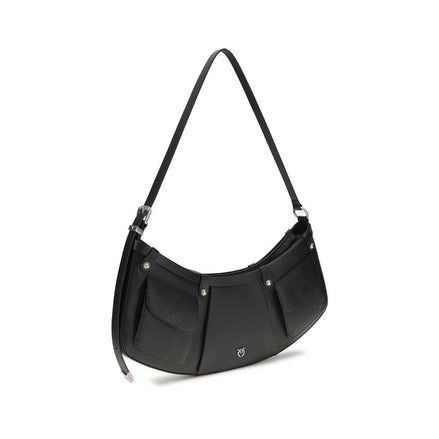 PINKO Black Pocket Body Large Shoulder Bag