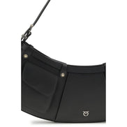 PINKO Black Pocket Body Large Shoulder Bag