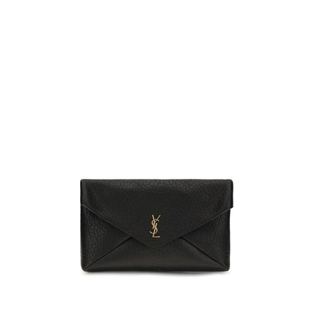 Borsa a Spalla Saint Laurent Nera in Pelle di Agnello Ovis Aries