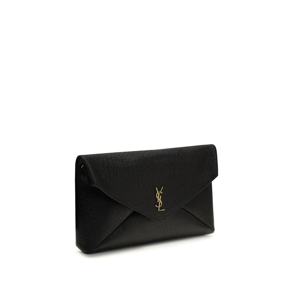 Borsa a Spalla Saint Laurent Nera in Pelle di Agnello Ovis Aries