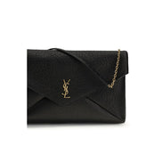 Borsa a Spalla Saint Laurent Nera in Pelle di Agnello Ovis Aries