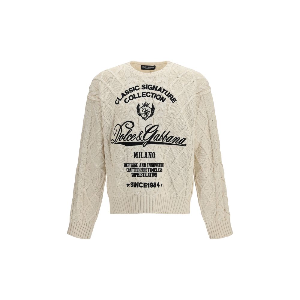Felpa Dolce & Gabbana in cotone beige