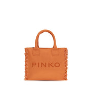 PINKO Orange Logo Tote Bag