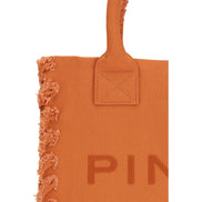 PINKO Orange Logo Tote Bag