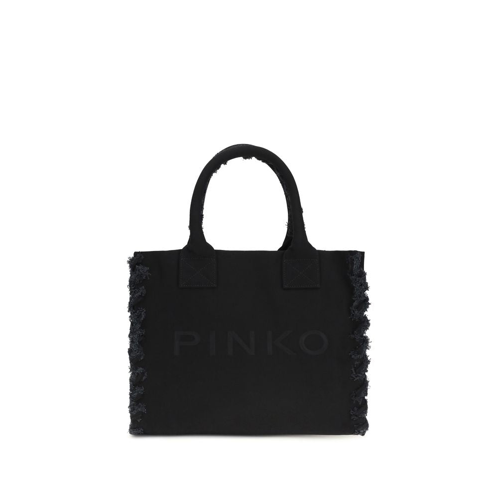 PINKO Black Logo Tote Bag