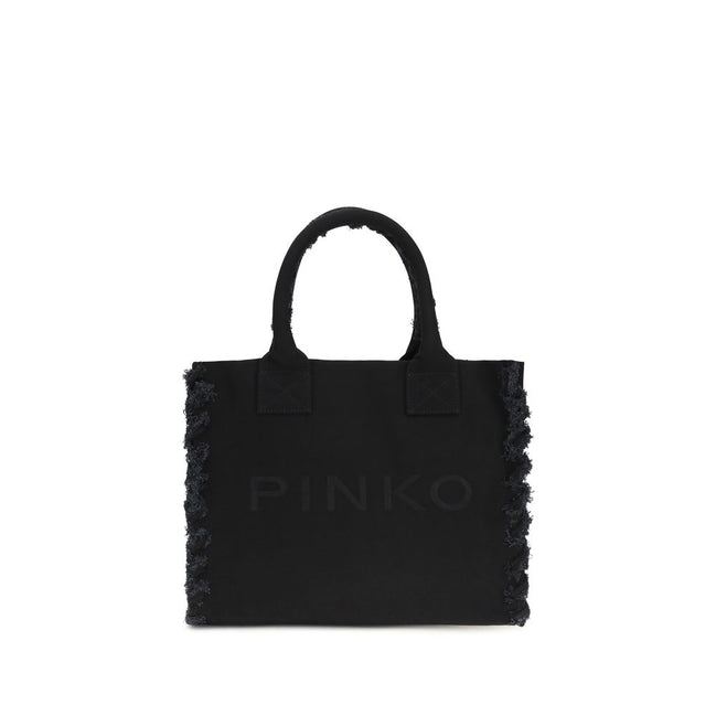 PINKO Black Logo Tote Bag