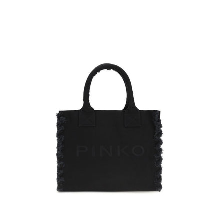 PINKO Black Logo Tote Bag