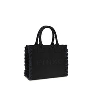 PINKO Black Logo Tote Bag