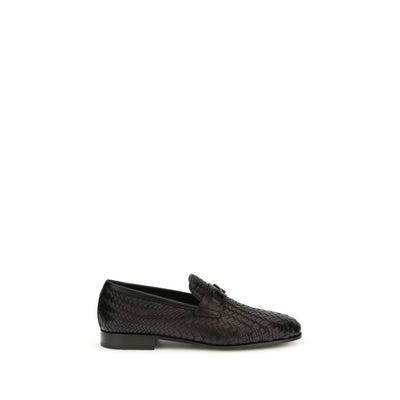 Ferragamo Brown Calf Leather Slip-On Loafers