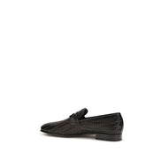 Mocassins à enfiler Ferragamo en cuir de veau marron Bos Taurus