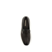 Mocassins à enfiler Ferragamo en cuir de veau marron Bos Taurus