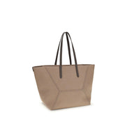 Borsa a tracolla Brunello Cucinelli in cotone beige