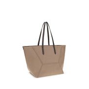 Borsa a tracolla Brunello Cucinelli in cotone beige