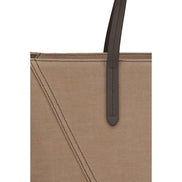 Borsa a tracolla Brunello Cucinelli in cotone beige