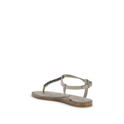 Brunello Cucinelli Beige Flat Sandals