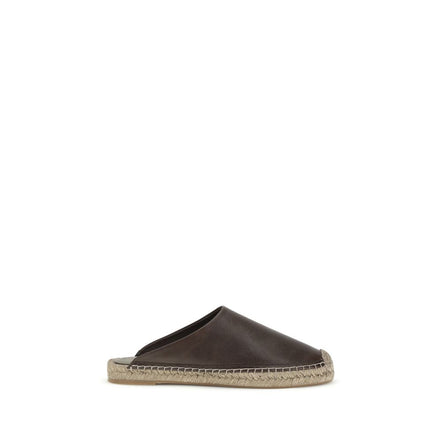 Espadrilles Brunello Cucinelli en cuir de veau marron Bos Taurus