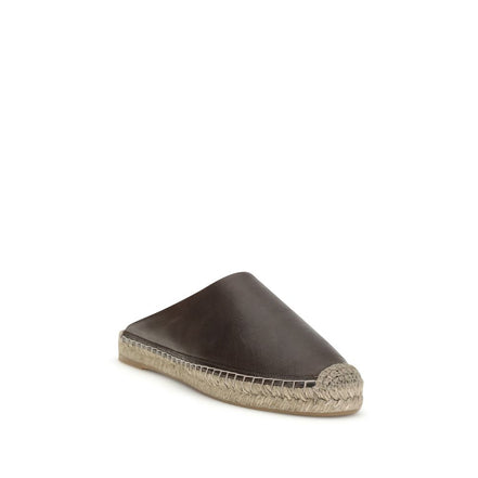 Espadrilles Brunello Cucinelli en cuir de veau marron Bos Taurus