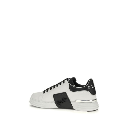 Baskets basses Philipp Plein en cuir de veau blanc Bos Taurus