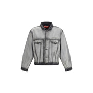 Diesel Gray Cotton Denim Jacket
