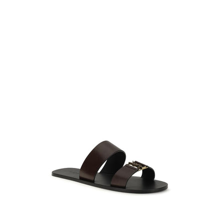 Saint Laurent Brown Flat Sandals