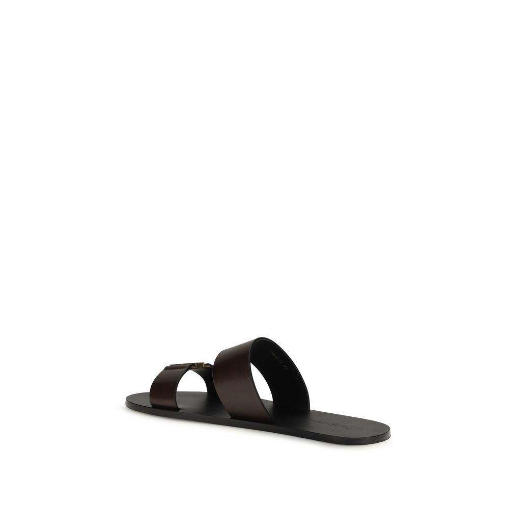 Saint Laurent Brown Flat Sandals