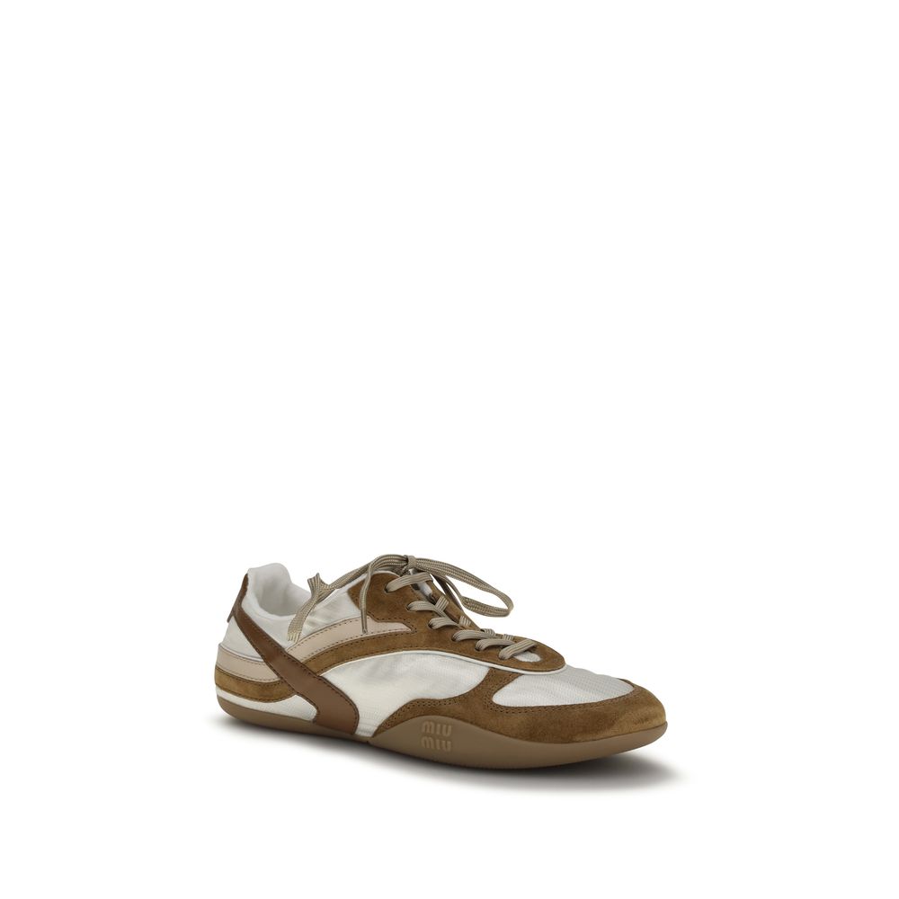 Miu Miu Sneakers Athletic Multicolore in Pelle di Vitello Bos Taurus