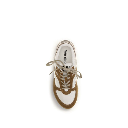 Miu Miu Sneakers Athletic Multicolore in Pelle di Vitello Bos Taurus