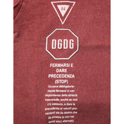 T-shirt Dolce & Gabbana bordeaux imprimé à col rond et manches courtes