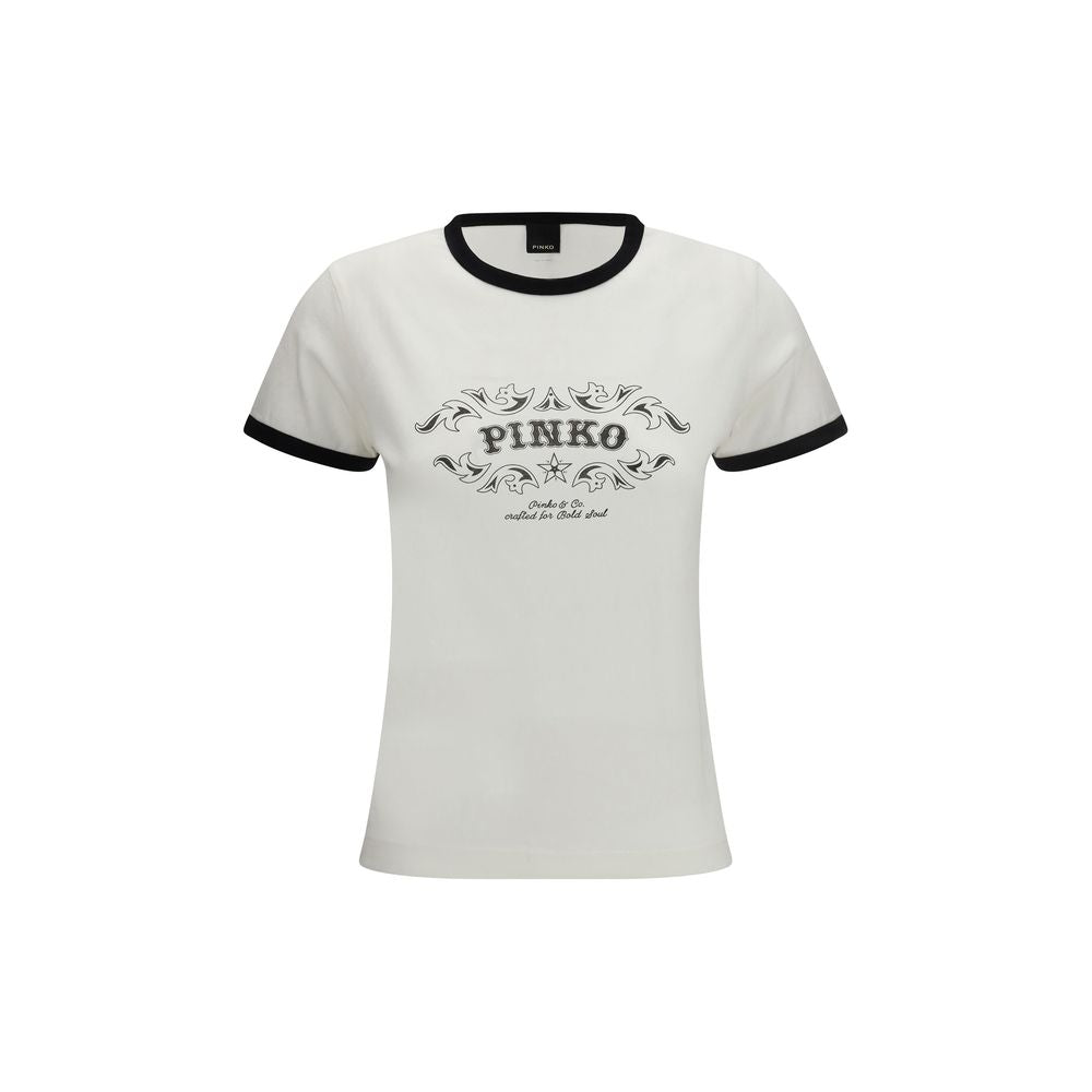 PINKO White Crew-Neck T-Shirt