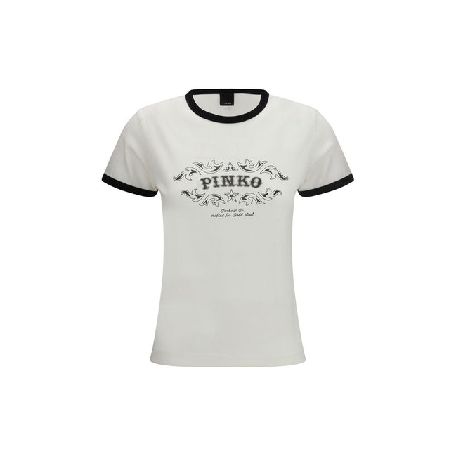 PINKO White Crew-Neck T-Shirt