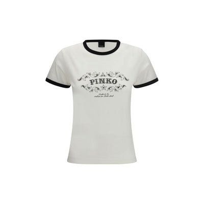PINKO White Crew-Neck T-Shirt