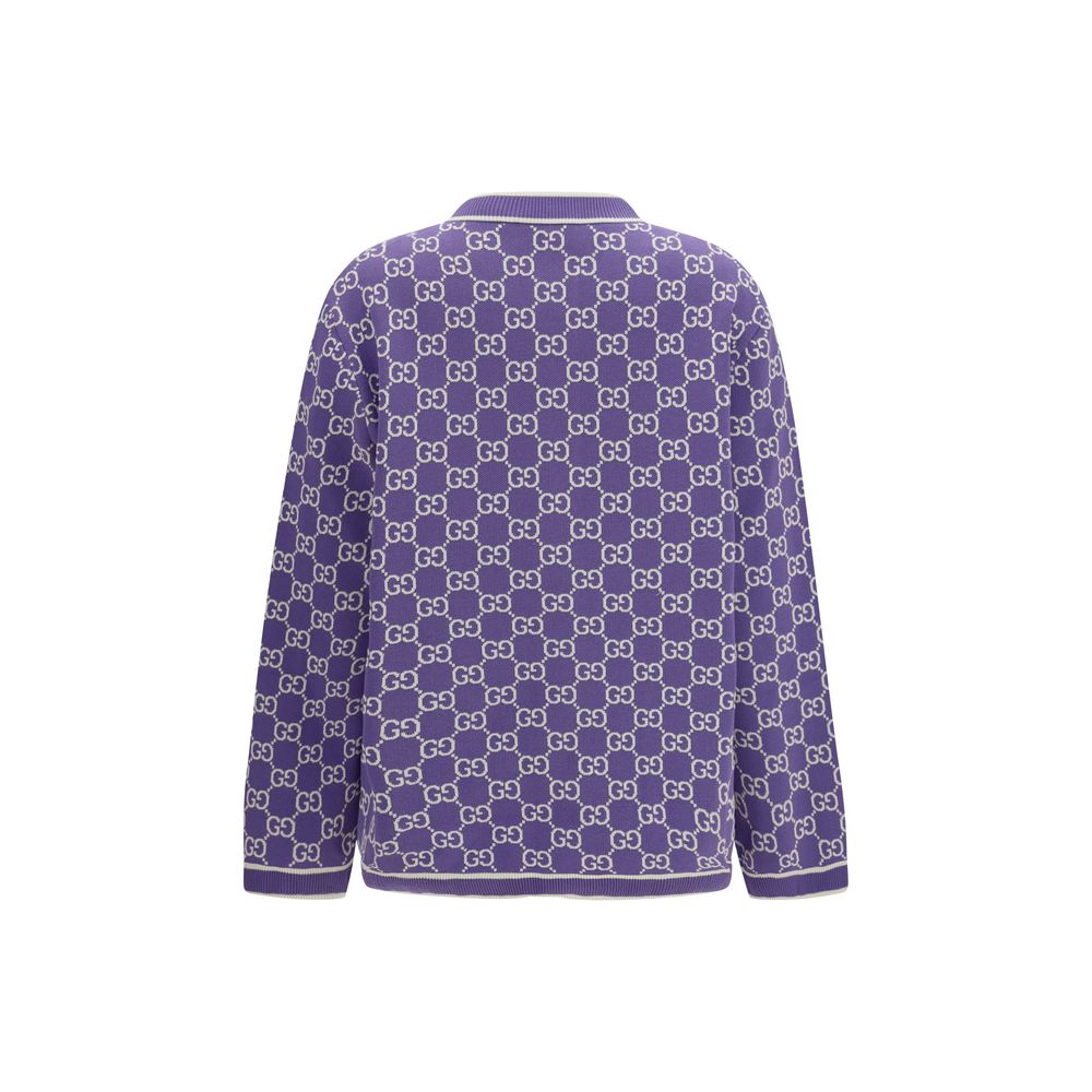 Cardigan en coton violet Gucci