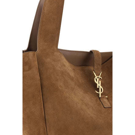 Sac porté épaule Saint Laurent en cuir de veau marron Bos Taurus