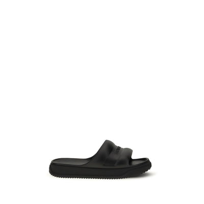 Moncler Black Rubber Flat Sandals