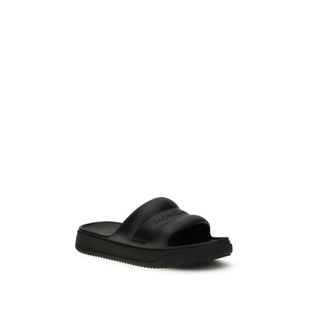 Moncler Sandali Bassi Neri in Gomma