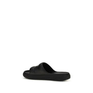 Moncler Sandali Bassi Neri in Gomma