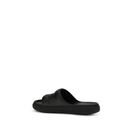 Moncler Sandali Bassi Neri in Gomma