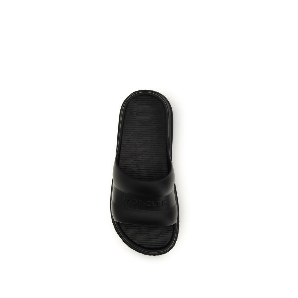 Moncler Sandali Bassi Neri in Gomma