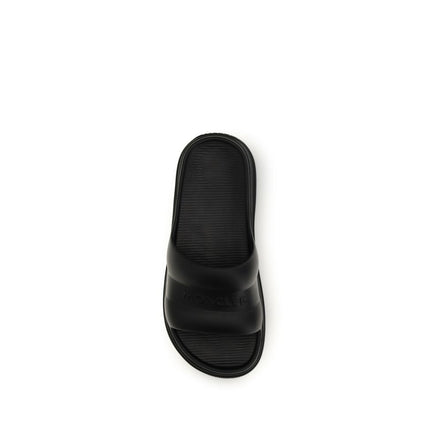 Moncler Sandali Bassi Neri in Gomma