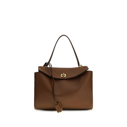 Borsa a spalla Balenciaga in pelle di vitello marrone Bos Taurus